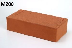Кирпич М-200 рядовой красный 1НФ 250x120x65 полнотелый керамический 