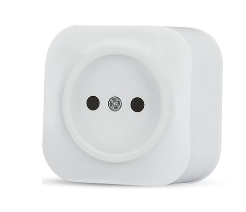 Розетка 1-м, 16А, 250В без заземления TOKOV ELECTRIC, АБС-пластик,белая