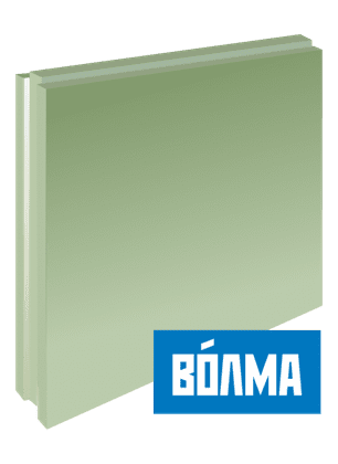 Плита гипсовая пазогребневая (ПГП) Волма ВЛАГОСТОЙКАЯ 667x500x80 мм полнотелая