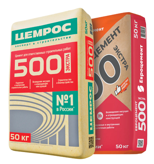 Цемент ЦЕМРОС ЦЕМ I СТАРЫЙ ОСКОЛ Д-0 50кг, ПЦ500