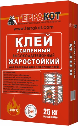 КЛЕЙ "ТЕРРАКОТ" ЖАРОСТОЙКИЙ УСИЛЕННЫЙ 25кг