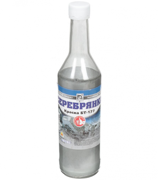 Краска серебрянка КЛАСС БТ-177 битумная универсальная, 0,5 л