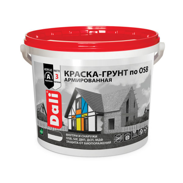 Краска-Грунт по OSB DALI БЕЛАЯ База А 3 кг