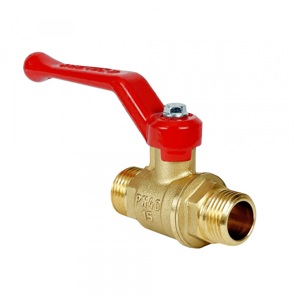 Кран шаровой VALFEX 1/2" наружная-наружная резьба ручка-РЫЧАГ, латунь