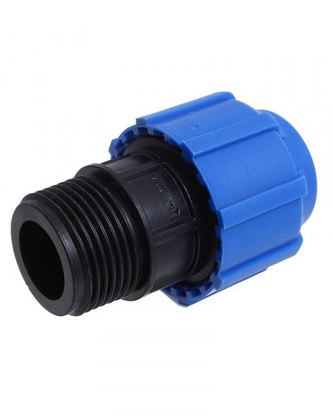Муфта ПЭ разъемная наружная резьба D-G 25х1/2" (компрессионная)